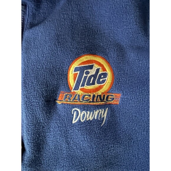 Men’s Vintage XL Reversible NASCAR Tide Racing Puffer Jacket with Hidden Hood - Picture 7 of 12
